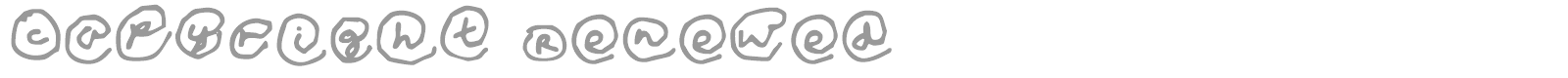 Copyright Renewed font preview